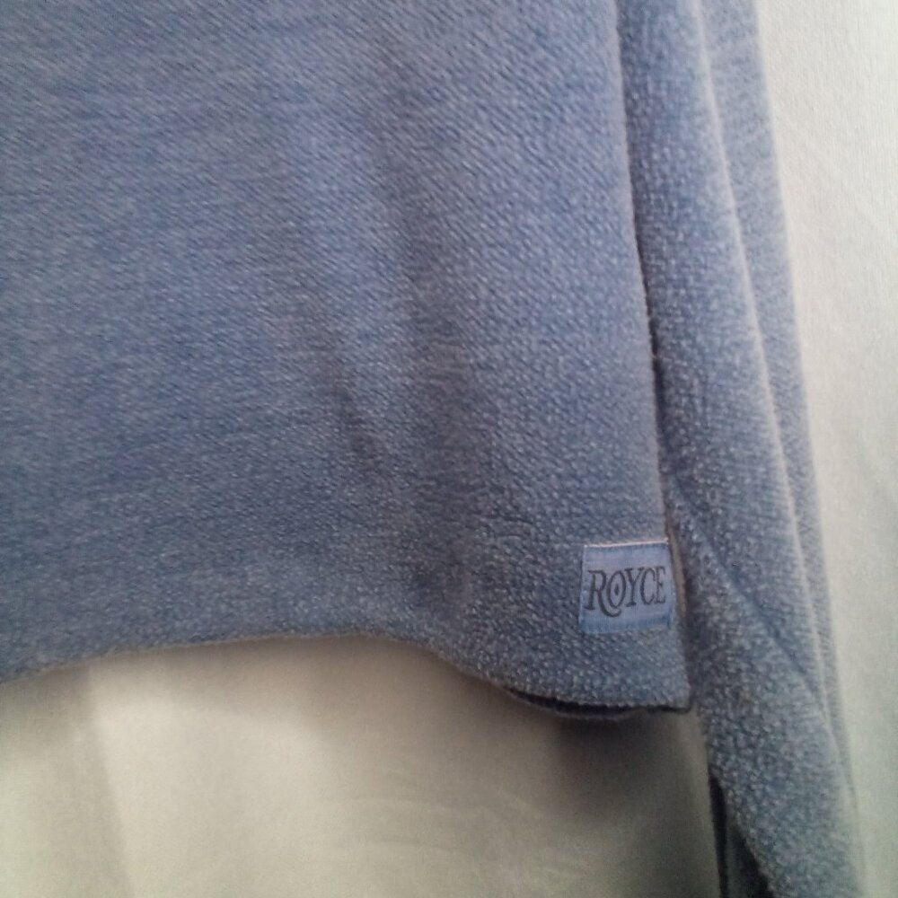 Royce Cropped Sweatshirt S Women Long Sleeve Thumb Holes Blue - Picture 8 of 15